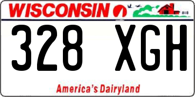 WI license plate 328XGH