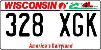 WI license plate 328XGK