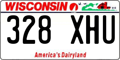 WI license plate 328XHU