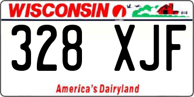WI license plate 328XJF