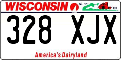 WI license plate 328XJX