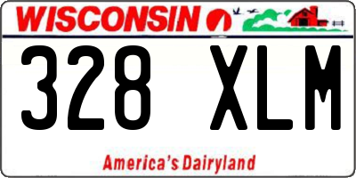 WI license plate 328XLM