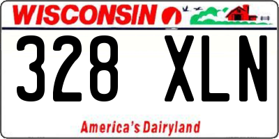 WI license plate 328XLN