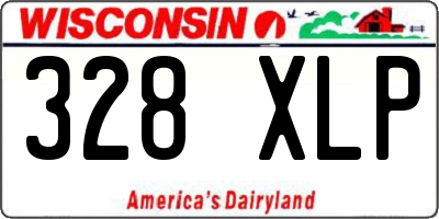 WI license plate 328XLP