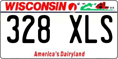 WI license plate 328XLS