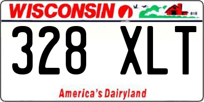WI license plate 328XLT