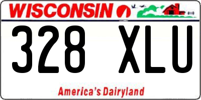 WI license plate 328XLU