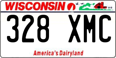 WI license plate 328XMC