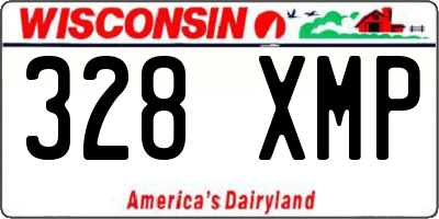 WI license plate 328XMP