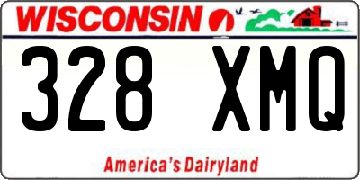 WI license plate 328XMQ