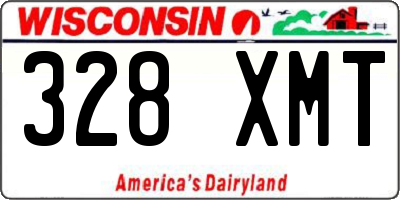 WI license plate 328XMT