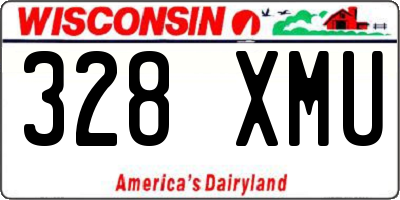 WI license plate 328XMU