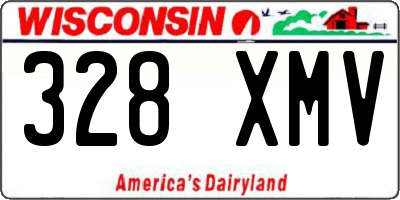WI license plate 328XMV