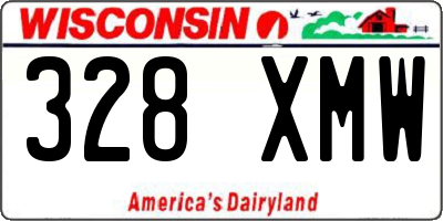 WI license plate 328XMW