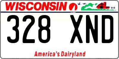 WI license plate 328XND