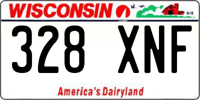 WI license plate 328XNF