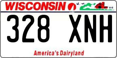 WI license plate 328XNH