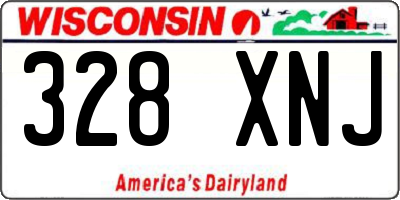 WI license plate 328XNJ