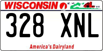 WI license plate 328XNL