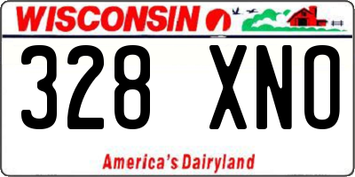 WI license plate 328XNO