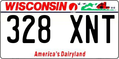 WI license plate 328XNT