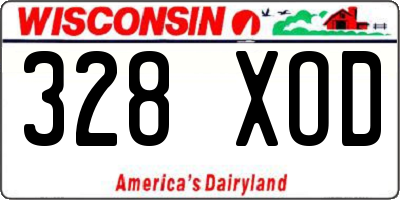 WI license plate 328XOD