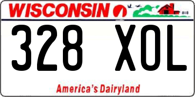 WI license plate 328XOL