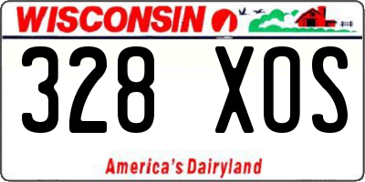 WI license plate 328XOS
