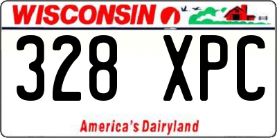 WI license plate 328XPC