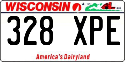 WI license plate 328XPE