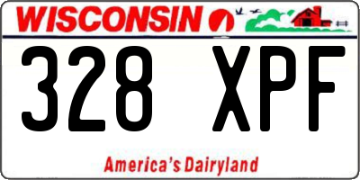 WI license plate 328XPF