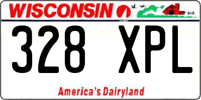 WI license plate 328XPL