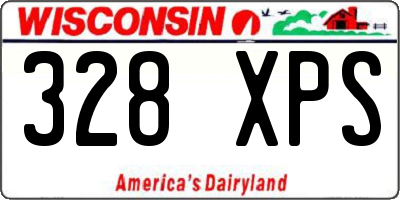 WI license plate 328XPS