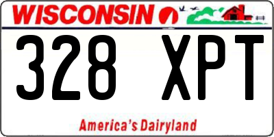 WI license plate 328XPT