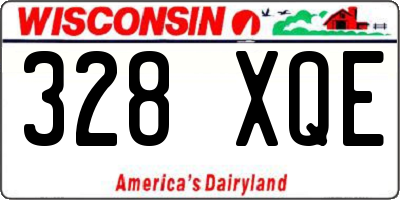 WI license plate 328XQE