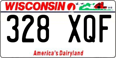 WI license plate 328XQF