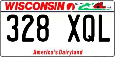 WI license plate 328XQL