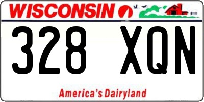 WI license plate 328XQN
