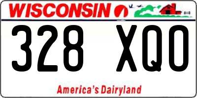 WI license plate 328XQO