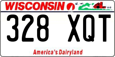 WI license plate 328XQT