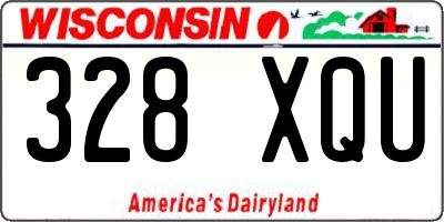 WI license plate 328XQU