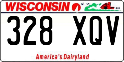 WI license plate 328XQV