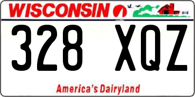 WI license plate 328XQZ