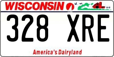 WI license plate 328XRE