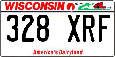 WI license plate 328XRF