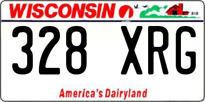 WI license plate 328XRG