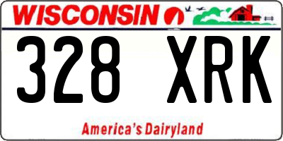 WI license plate 328XRK