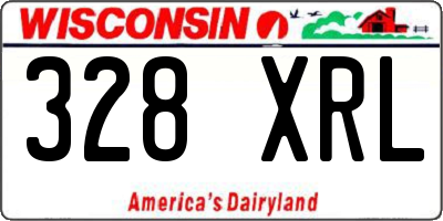 WI license plate 328XRL