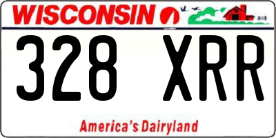 WI license plate 328XRR