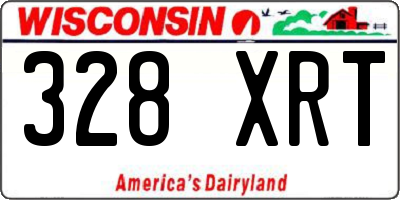 WI license plate 328XRT